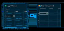 App Database and User Management panel illustration sent to the model at 256 pixels