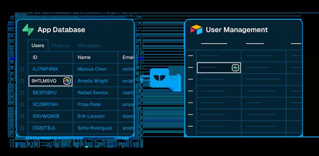 The same App Database and User Management panel illustration sent to the model at 640 pixels