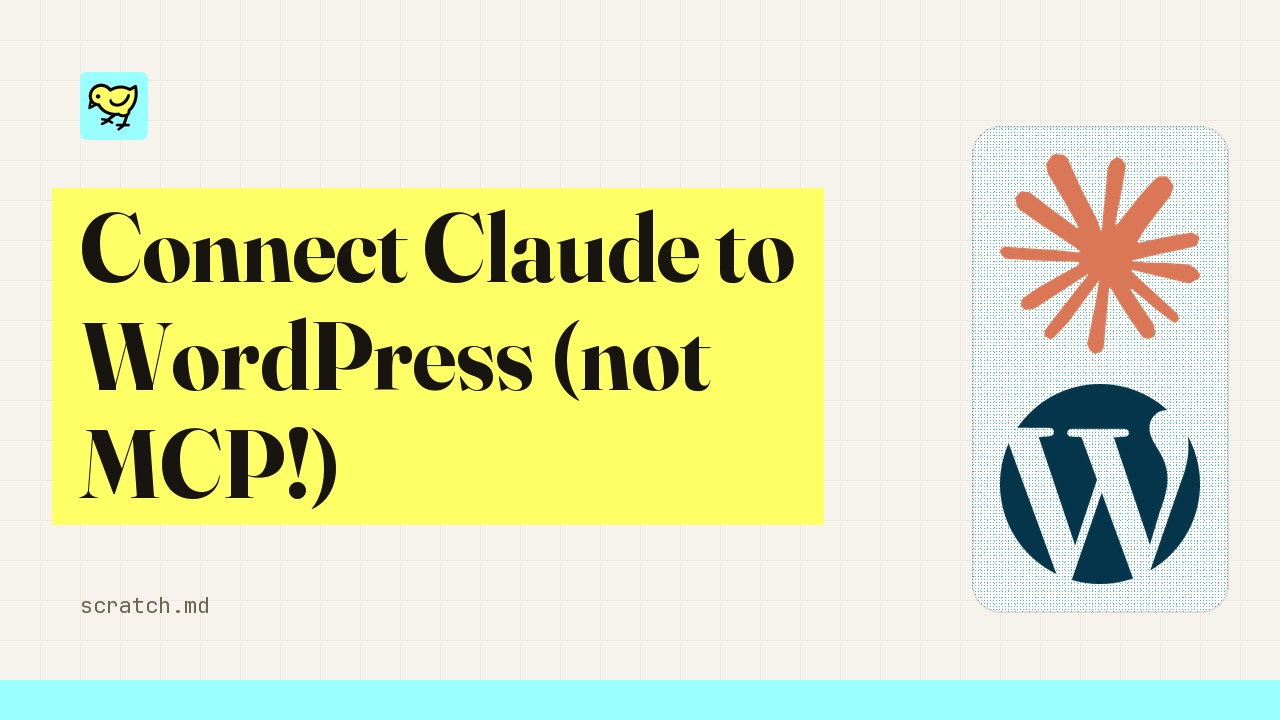 Connect Claude to WordPress (not MCP!)